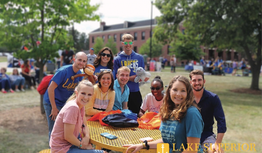 Lake Superior State Group of students